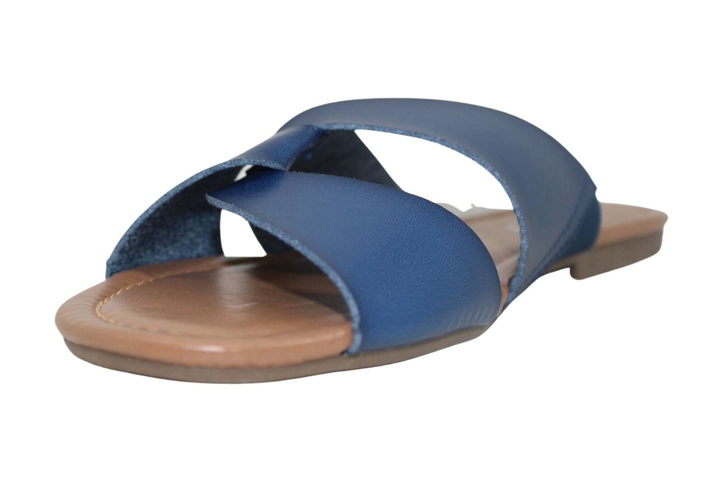 Sugar Women's Olena Faux Leather Slide On Flats  Color Blue Size 9.5M
