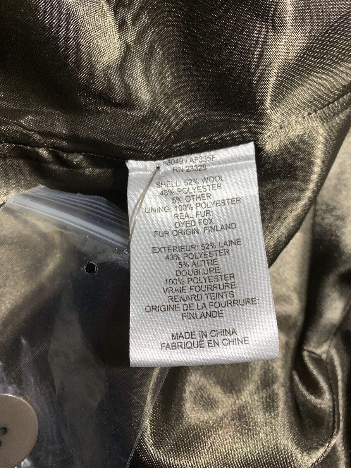 Forecaster Women’s Fox-Fur-Collar Belted Wrap Coat 68049 Size 8