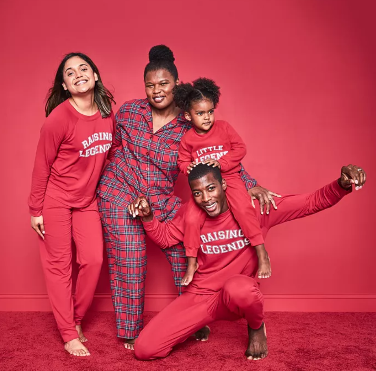 Family Pajamas Men's Raising Legends Matching PJ Set Color Candy Red Size M