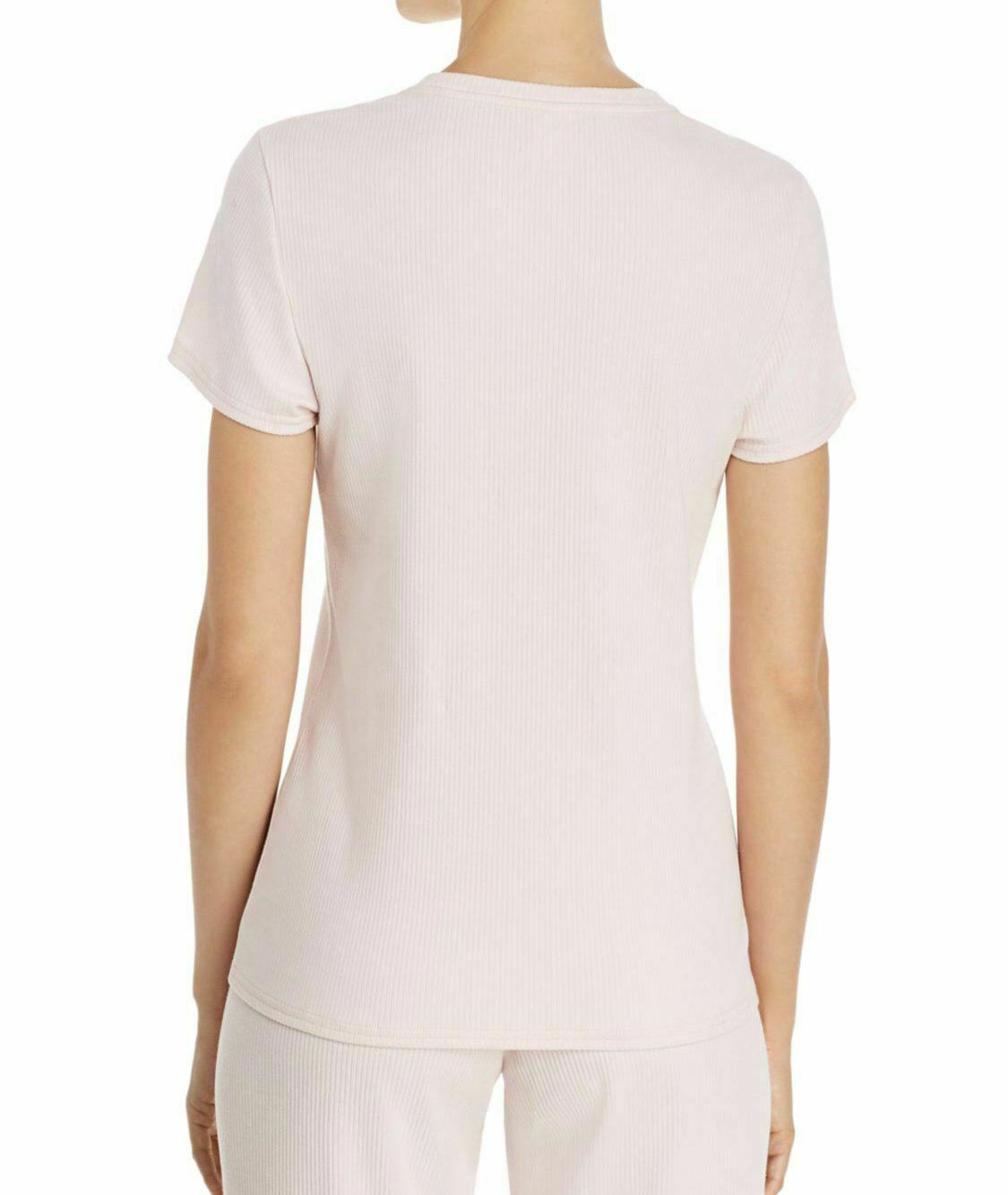 Calvin Klein Ribbed Short-Sleeve Homehugger Sleep Nymphs Thigh Color Pink Size S