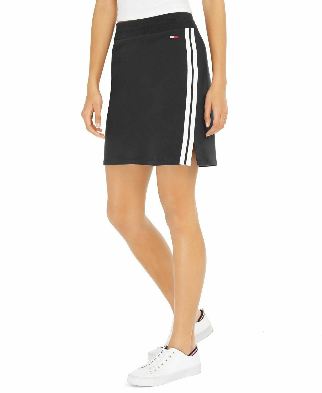 Tommy Hilfiger Women's Skirt M A-Line Stripe Side Color Black Size M