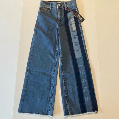 Tommy Jeans Juniors Cropped Wide-Leg Jeans Color Gardiners Size 8/29