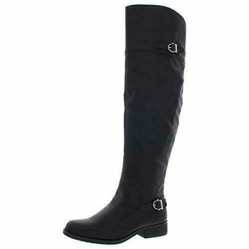 American Rag Womens Adarra Almond Toe Knee High Fashion Black Smooth Size 5M