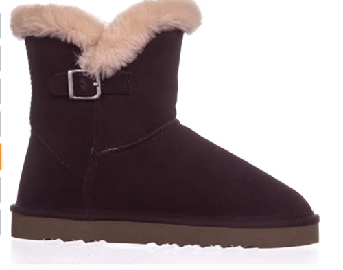 Style & Co Womens Tiny 2 Leather Closed Toe Mid-Calf Cold  Color Chocolate Size 9M