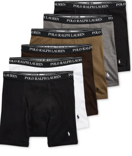 Polo Ralph Lauren Mens Boxer Briefs - 5pk + 1 Color Black/White Size 2XL