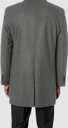 Michael Kors Men's Ghent Slim-Fit Wool-Blend Overcoat Jacket Color: Gray Size 38S