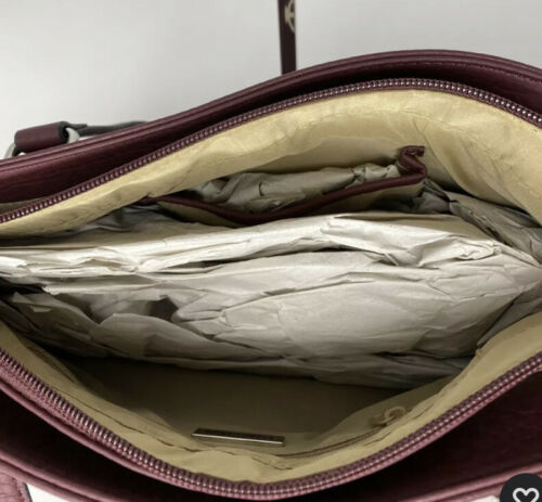 Giani Bernini Pebble Faux Leather Tote Bag Color Wine