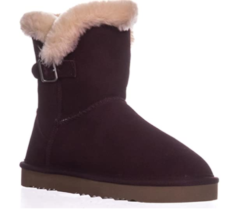 Style & Co Womens Tiny 2 Leather Closed Toe Mid-Calf Cold  Color Chocolate Size 9M