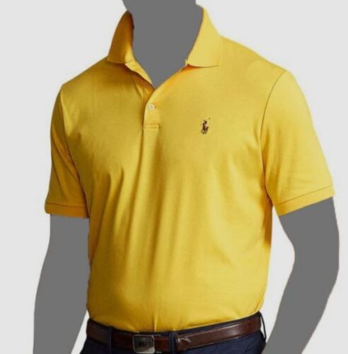Polo Ralph Lauren Mens Classic-Fit Mesh Polo Color Yellowfin Size M