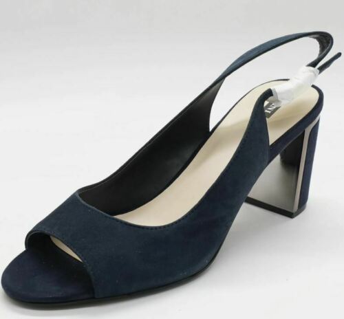 ALFANI Women's Step 'N Flex Florraa Slingback Peep-Toe Dress Sandals Color Ink Suede Size 8M