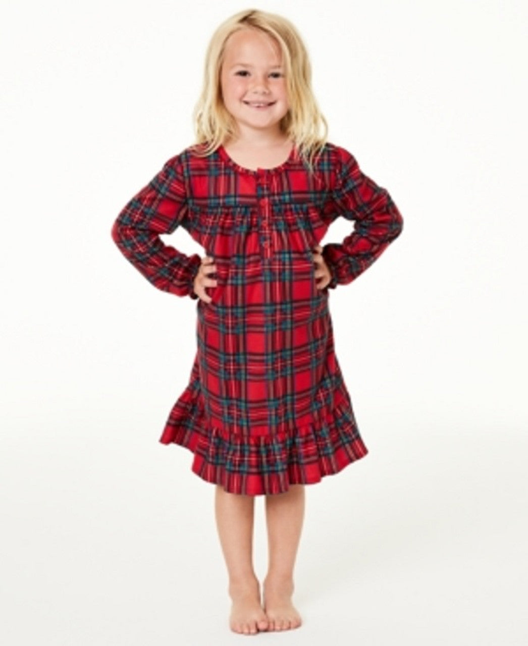 Family Pajamas Women's Christmas Toddler Nightgown Color Red Size 2T/3T