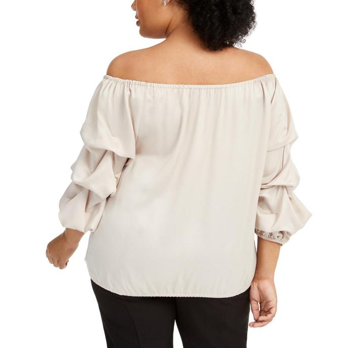 MSK WOMEN’S PLUS TEXTURED OFF THE SHOULDER BLOUSE Size 1X