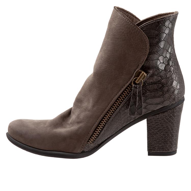 Bueno Women's Yountville Dress Boots Color Grey Nubuck Croco Size 10.5M