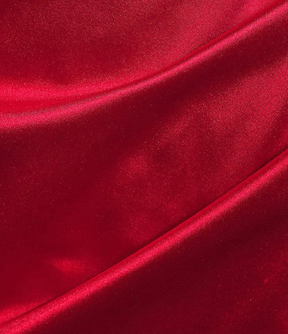 Emerald Sundae Juniors Ruched Asymmetric Bodycon Dress  Red Size XL