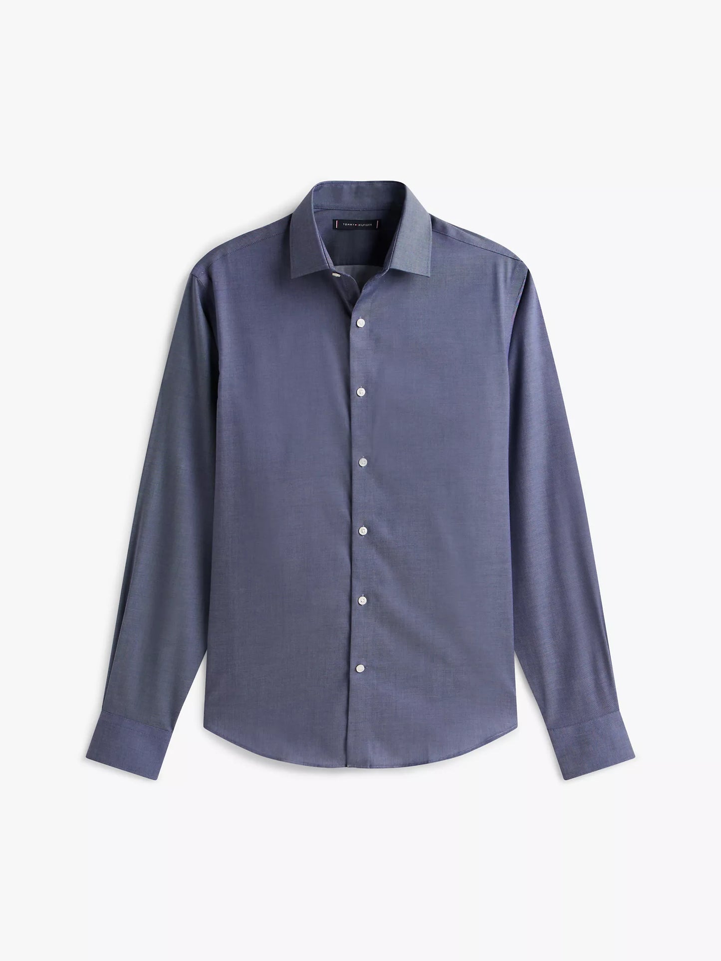 Tommy Hilfiger Men's Slim-Fit THFlex Stretch Dress Shirt  Peacoat 16 34/35