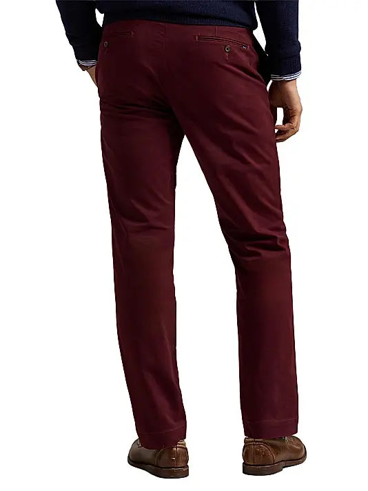Polo Ralph Lauren Men's Stretch Straight-Fit Pants Rich Ruby W40xL30