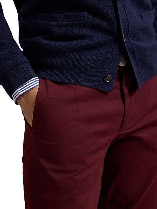 Polo Ralph Lauren Men's Stretch Straight-Fit Pants Rich Ruby W40xL30