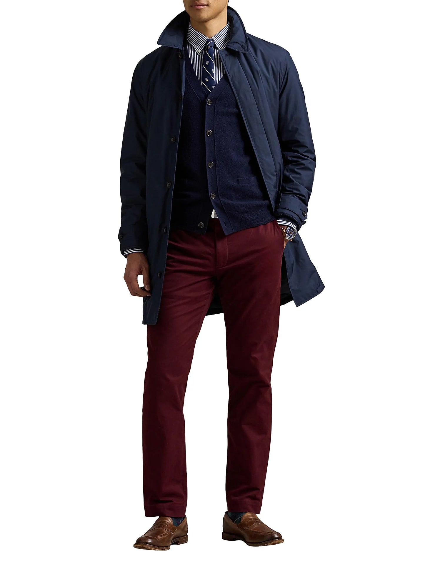 Polo Ralph Lauren Men's Stretch Straight-Fit Pants Rich Ruby W40xL30