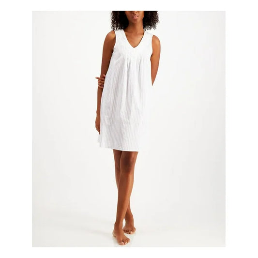 Charter Club Applique Cotton Striped Sleepwear Nightgown  Color Soft Stripe Size 2XL