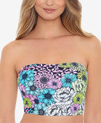 Salt + Cove Juniors Blossomed Printed Tube Bikini Top  Multicolor Size S