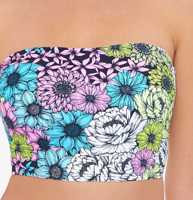 Salt Cove Juniors Blossomed Printed Tube Bikini Top  Multicolor Size M