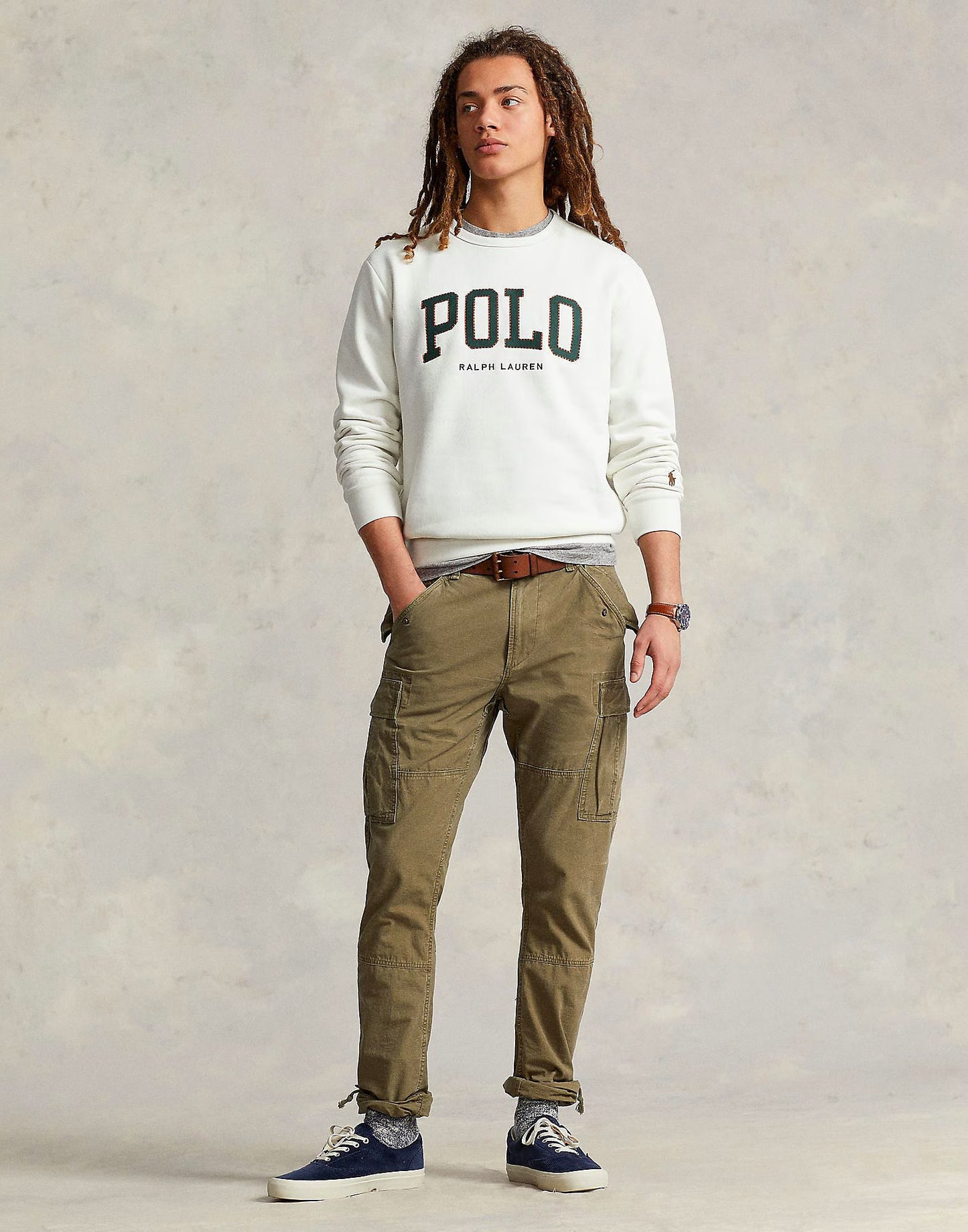 Polo Ralph Lauren Men's The RL Fleece Logo Sweater  Color Nevis Size L