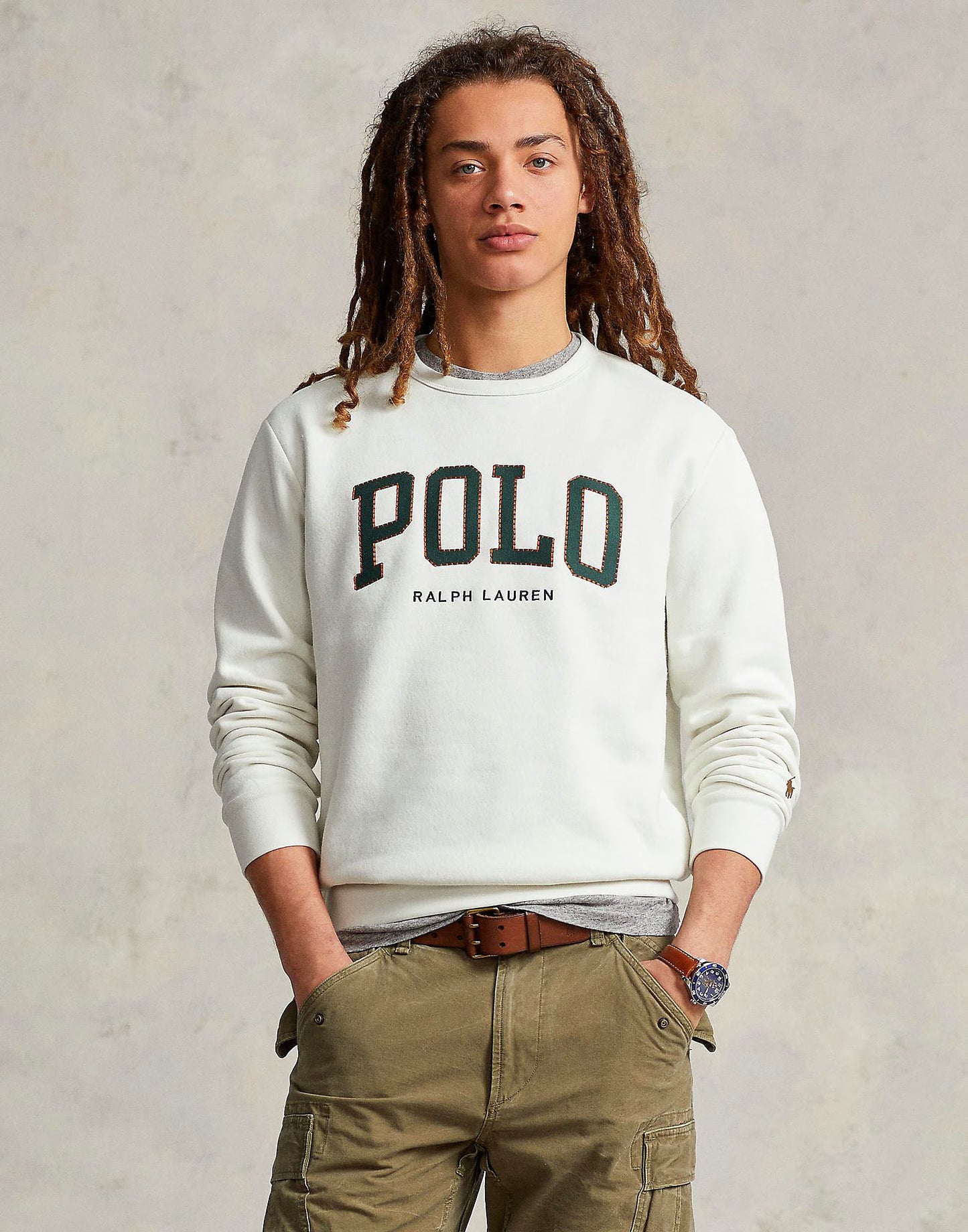 Polo Ralph Lauren Men's The RL Fleece Logo Sweater  Color Nevis Size L
