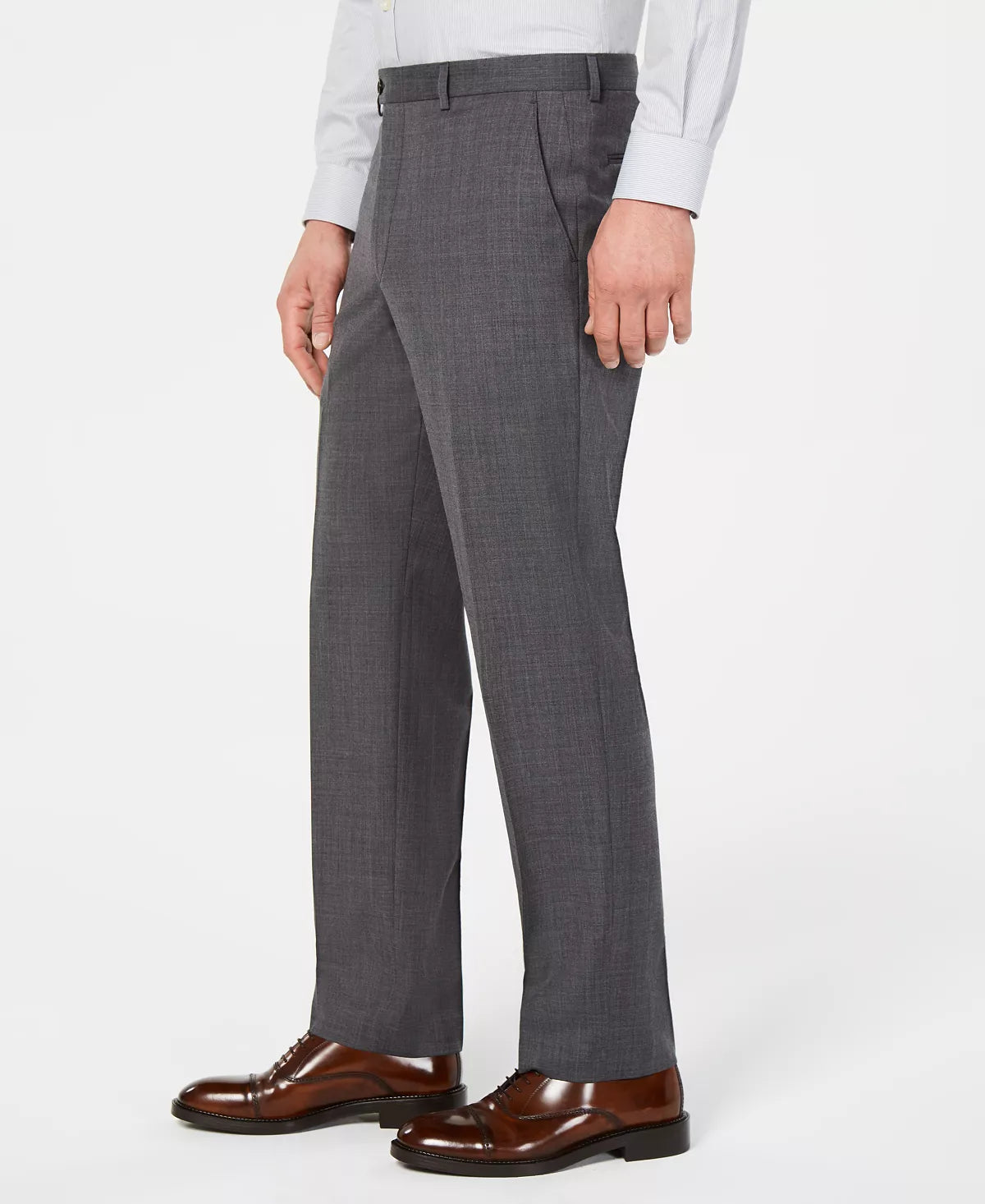 Lauren Ralph Lauren Men's Wool-Blend Classic-Fit UltraFlex Suit Pants  Gray 38Wx30L