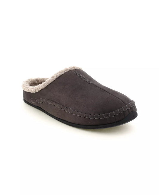 DEER STAGS Men’s Nordic Comfort Slippers  Charcoal Size 9W
