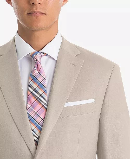 Lauren Ralph Lauren Men's UltraFlex Classic Fit Linen Sport Coat Blazer  Tan Size 40R