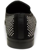 Stacy Adams Men's Swagger Studded Ornament Slip-on Loafers  Black Size 12