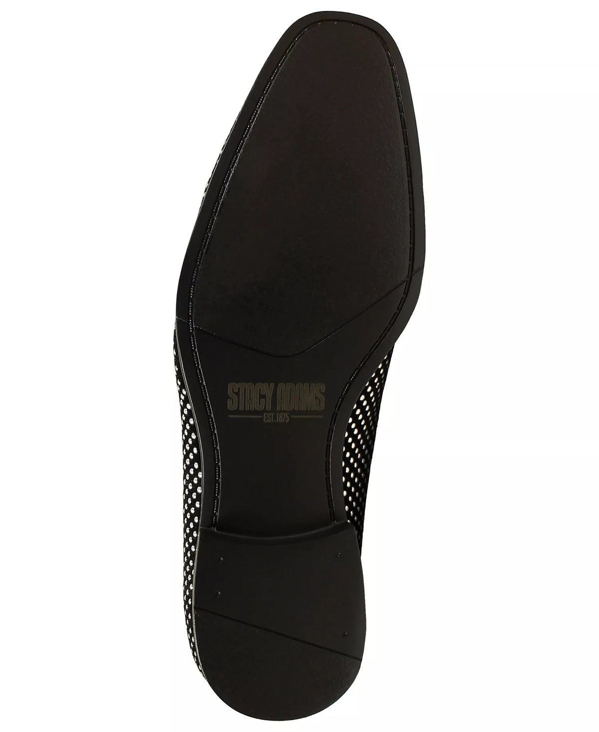 Stacy Adams Men's Swagger Studded Ornament Slip-on Loafers  Black Size 12