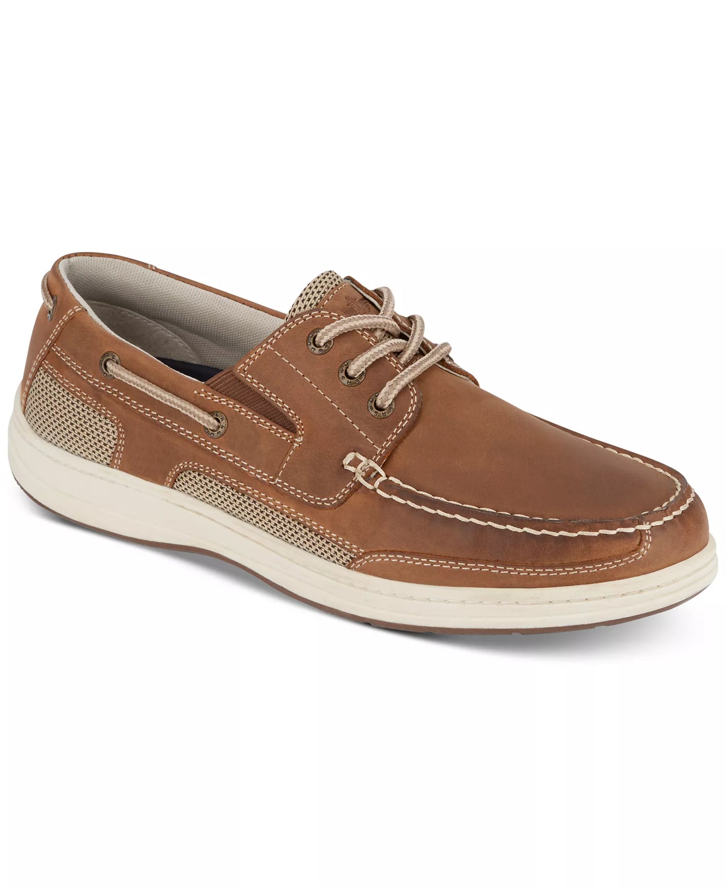 Dockers Men's Beacon Leather NeverWet Boat Shoes  Dark Tan Size 12W