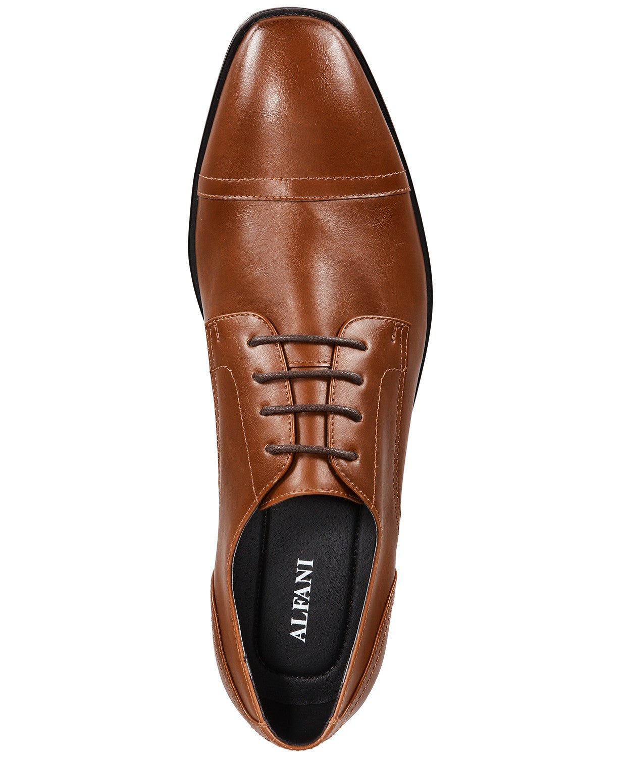 Alfani Men's Quincy Cap-Toe Lace-Up Shoes Color Tan Size 10M