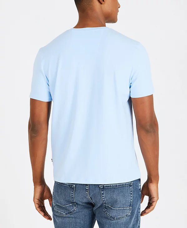 Nautica Men's Classic-Fit Solid Crew Neck Pocket T-Shirt  Noon Blue Size L