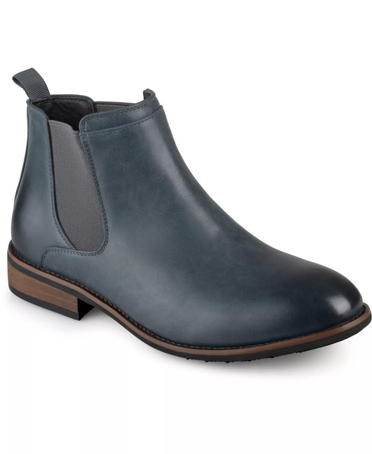 Vance Co Men's Landon Dress Boots  Navy Size 7.5W