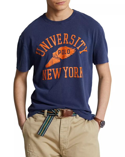 Polo Ralph Lauren Men's Classic-Fit University New York Jersey Tee  Navy Size XL (Reticket Tag)