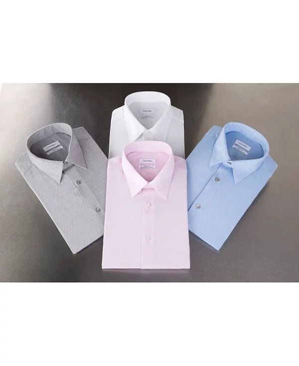 Calvin Klein Men's Steel+ Regular Non-Iron Stretch Performance Dress Shirt  White 17 34/35