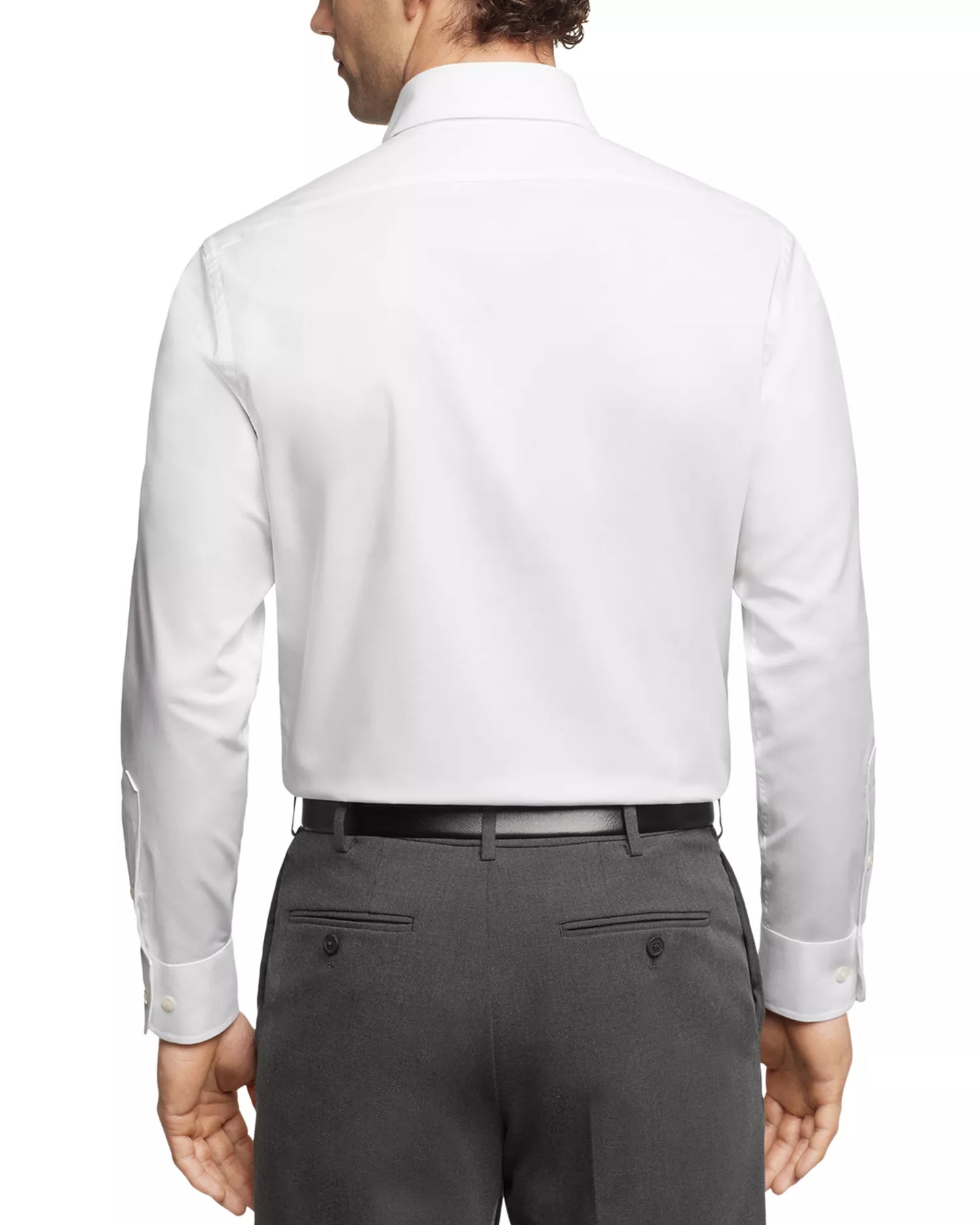 The Men's Store Men's Regular-Fit Stretch Dress Shirt  White 18 34/35