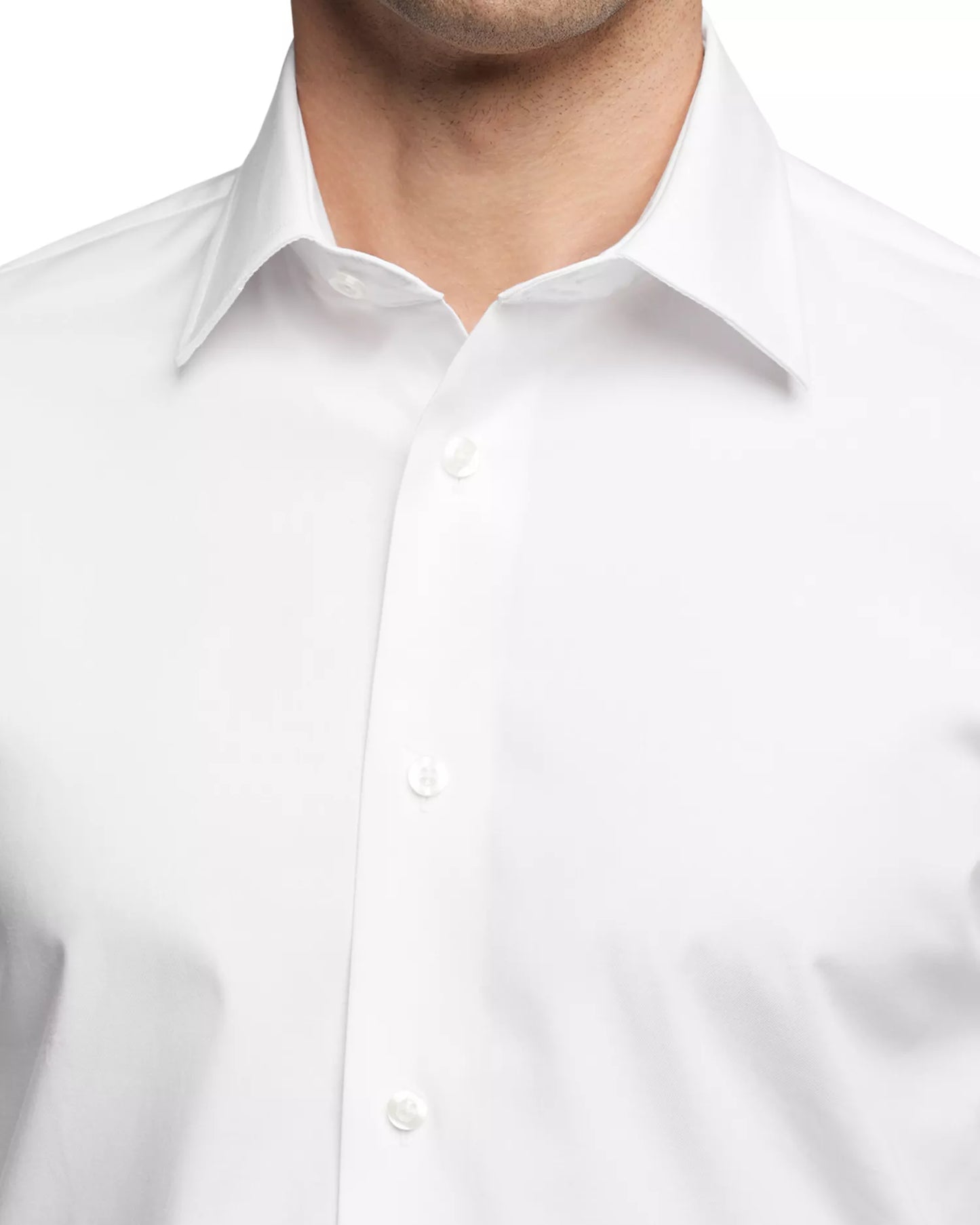 The Men's Store Men's Regular-Fit Stretch Dress Shirt  White 18 34/35