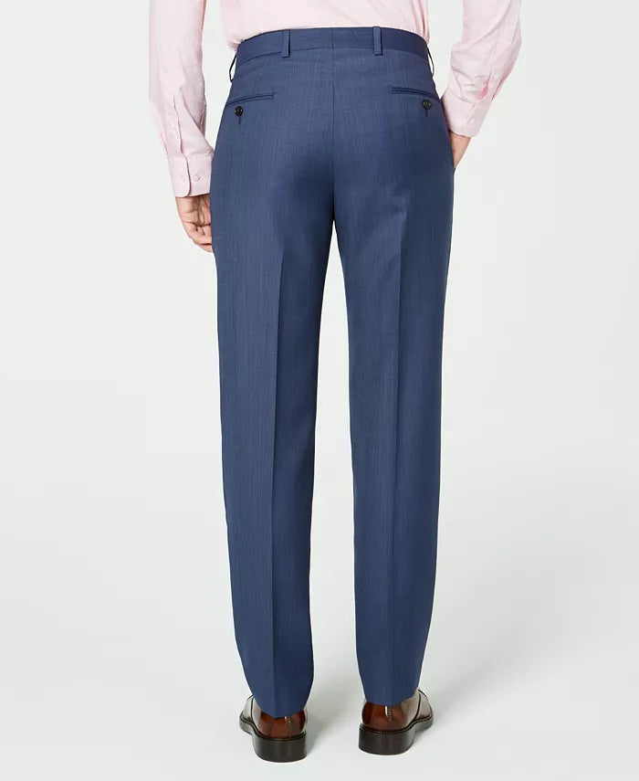 Lauren Ralph Lauren Men's Classic-Fit UltraFlex Stretch Suit Pants  Blue Birdseye W32xL30