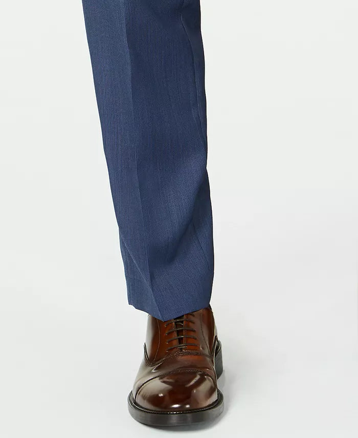 Lauren Ralph Lauren Men's Classic-Fit UltraFlex Stretch Suit Pants  Blue Birdseye W32xL30