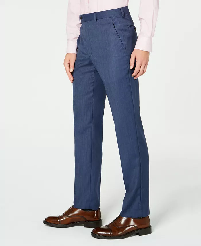 Lauren Ralph Lauren Men's Classic-Fit UltraFlex Stretch Suit Pants  Color Blue Birdseye W32xL30