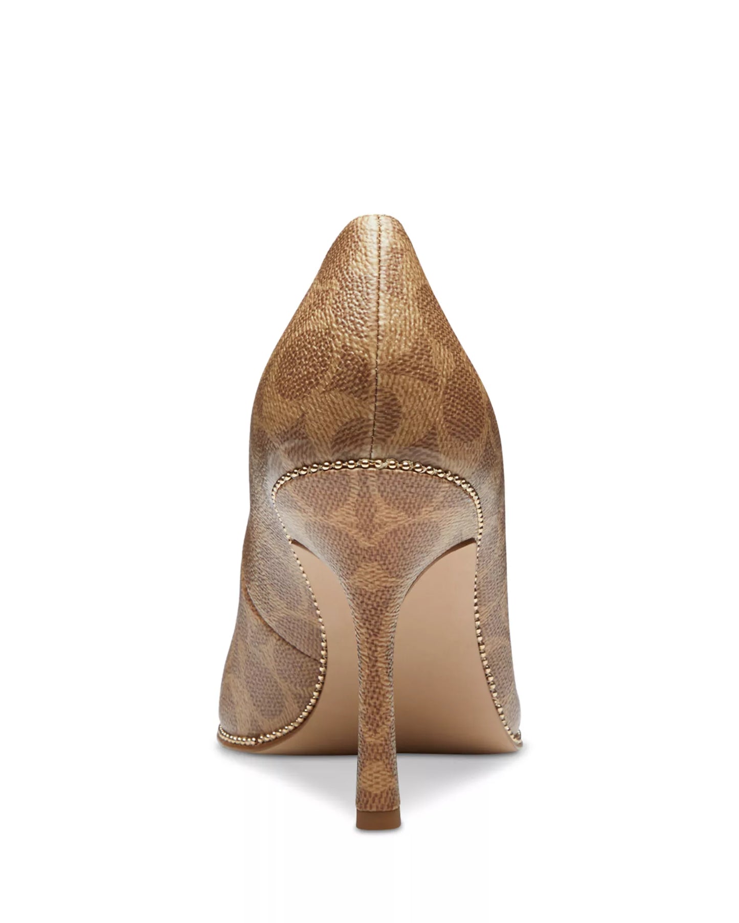 COACH Women's Samantha Signature Pointed Pumps  Tan Signature Canvas Size 5.5