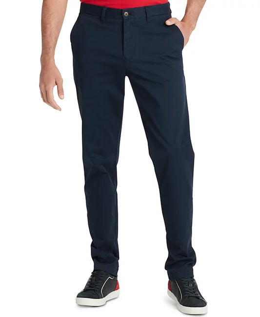 Tommy Hilfiger Men's TH Flex Straight-Fit Stretch Chino Pants  Navy Blaze W36xL30