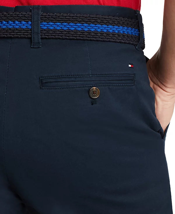 Tommy Hilfiger Men's TH Flex Straight-Fit Stretch Chino Pants  Navy Blaze W36xL30