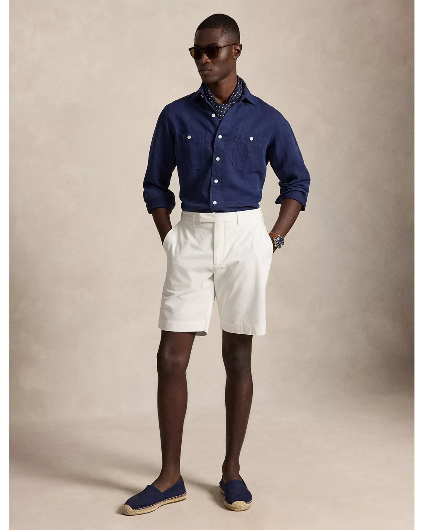 Polo Ralph Lauren Men's Greenwich 9" Classic Fit Chino Shorts  White Size 36