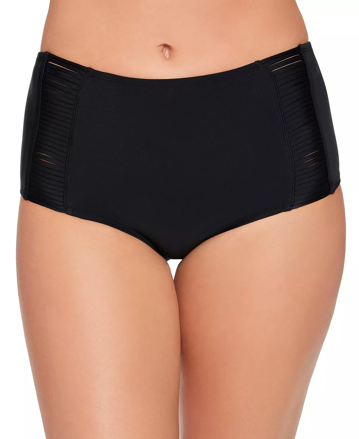 Salt Cove Juniors Solid High-Waist Bikini Bottoms  Color Black Size XS