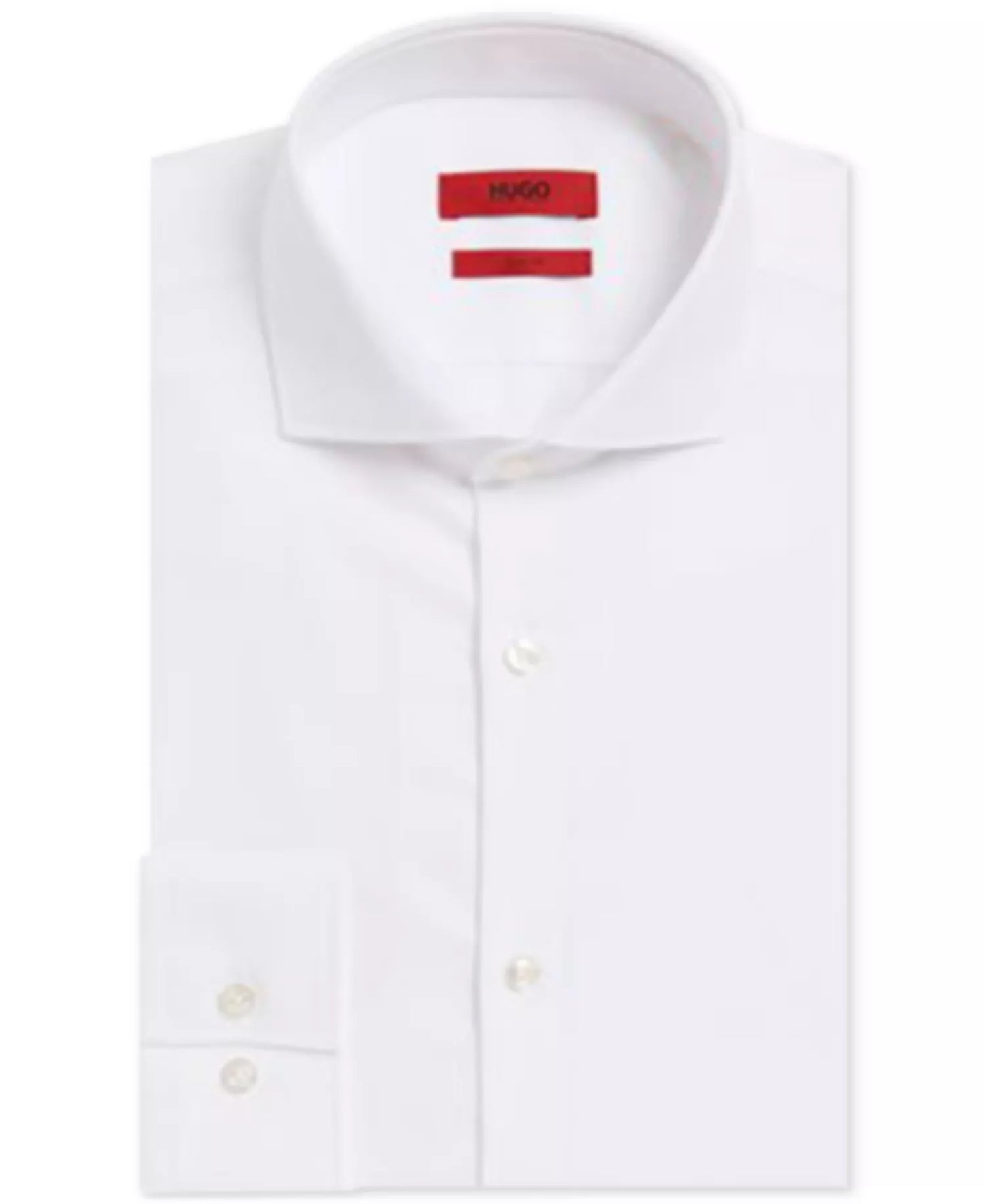 Hugo Boss Men's Slim-Fit Solid Dress Shirt  White 15.5L