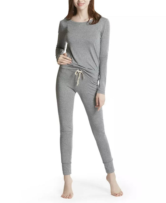 INK+IVY Women's Top with Legging Loungewear Set  Charcoal Size M